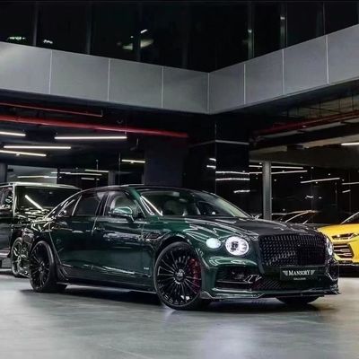 Bentley Flying Spur คอนโดไฟเบอร์คาร์บอน คิท Flying Spur อัพเกรด สไตล์ MANSORY ลิปหน้ากระจายกระจายกระจายกระจาย