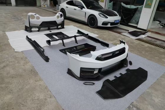 นิสสัน GTR คาร์บอนไฟเบอร์ คอร์ดี้ คิต GTR r35 ปรับปรุง 2024nismo สไตล์หน้าและหลัง สปอยเลอร์รถชนกัน