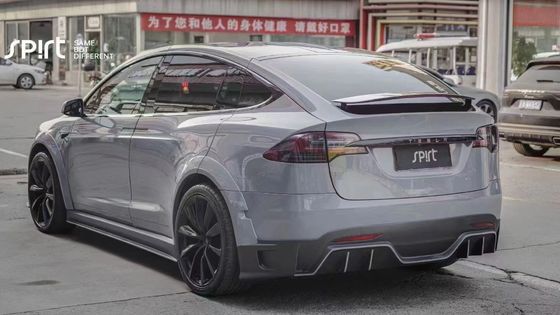 Tesla รุ่น X คาร์บอน ไฟเบอร์ บอด คิต รุ่น X คาร์บอน ไฟเบอร์ ดิฟฟิวเซอร์ฝีปากด้านหน้า