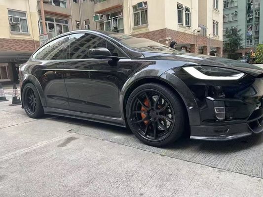 Tesla รุ่น X คาร์บอน ไฟเบอร์ บอด คิต รุ่น X คาร์บอน ไฟเบอร์ ดิฟฟิวเซอร์ฝีปากด้านหน้า