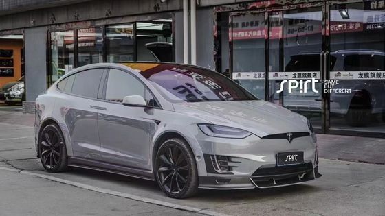 Tesla รุ่น X คาร์บอน ไฟเบอร์ บอด คิต รุ่น X คาร์บอน ไฟเบอร์ ดิฟฟิวเซอร์ฝีปากด้านหน้า