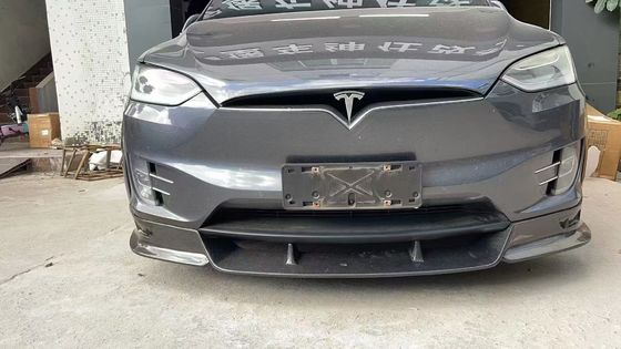 Tesla รุ่น X คาร์บอน ไฟเบอร์ บอด คิต รุ่น X คาร์บอน ไฟเบอร์ ดิฟฟิวเซอร์ฝีปากด้านหน้า
