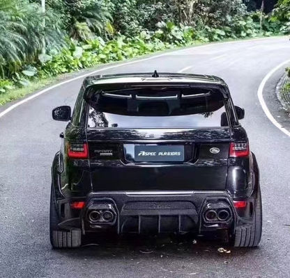 Runde ASPEC Style CF&amp; FRP Wide Body Kit ฝั่งหน้า แบมเปอร์ ฝั่งหลัง แบมเปอร์ ฝั่งหน้ากระโปรงสําหรับ Land Rover RANGE ROVE SPORT 2014-2017