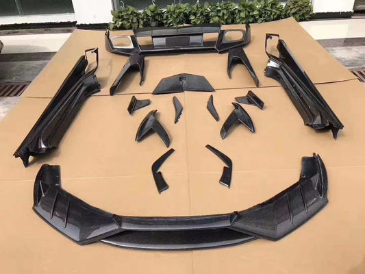 สําหรับ Lamborghini LP580 LP610 คาร์บอนไฟเบอร์ คอร์ดี้คิต LP580 LP610 อัพเกรด MSY สไตล์หน้าลิป Diffuser Spoiler Side Skirt