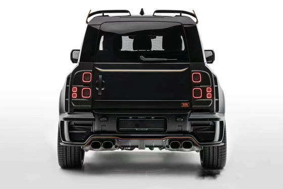 สําหรับ Land Rover Defender คาร์บอนไฟเบอร์ คอร์ดี้คิต Defender อัพเกรด MSY สไตล์หน้าลิป Diffuser Spoiler คาร์บอนไฟเบอร์ Widebody Kit