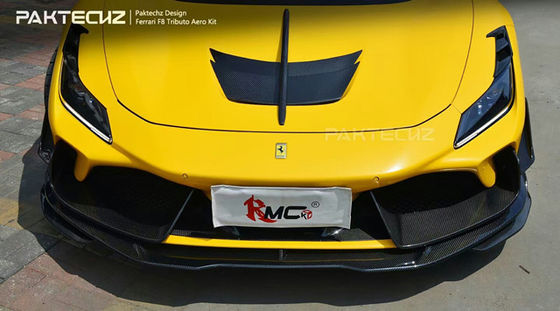 Paktechz Style Carbon Fiber Kit สําหรับเฟอร์รารี่ F8 คาร์บอน ไฟเบอร์ คอร์ดี้ คิท หน้าเปลือกหลัง สปอยเลอร์