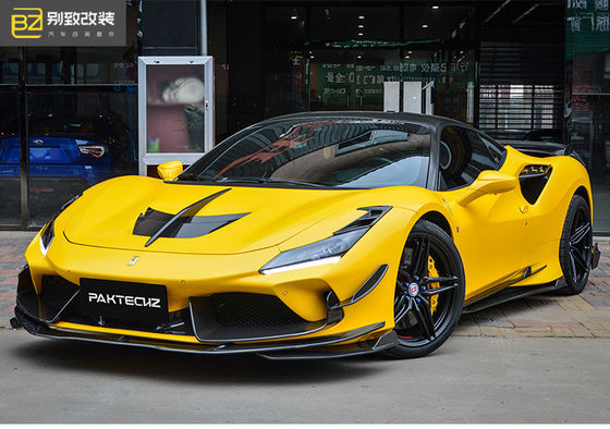 Paktechz Style Carbon Fiber Kit สําหรับเฟอร์รารี่ F8 คาร์บอน ไฟเบอร์ คอร์ดี้ คิท หน้าเปลือกหลัง สปอยเลอร์
