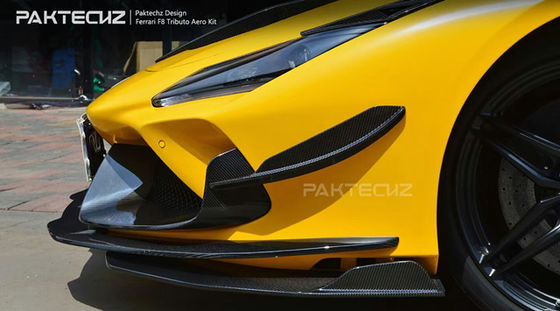 Paktechz Style Carbon Fiber Kit สําหรับเฟอร์รารี่ F8 คาร์บอน ไฟเบอร์ คอร์ดี้ คิท หน้าเปลือกหลัง สปอยเลอร์