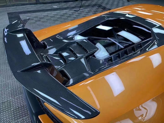 สปอยเลอร์ไฟเบอร์คาร์บอนสําหรับ Lamborghini HURACAN LP610 580 EVO ปรับปรุงสไตล์การทํางาน สปอยเลอร์หางไฟเบอร์คาร์บอน