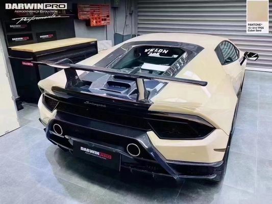 สปอยเลอร์ไฟเบอร์คาร์บอนสําหรับ Lamborghini HURACAN LP610 580 EVO ปรับปรุงสไตล์การทํางาน สปอยเลอร์หางไฟเบอร์คาร์บอน