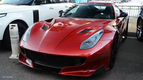 สําหรับเฟอร์รารี่ F12 คาร์บอนไฟเบอร์ฮูด F12 ปรับปรุง TDF Style คาร์บอนไฟเบอร์ฮูด คอร์ดี้คิต