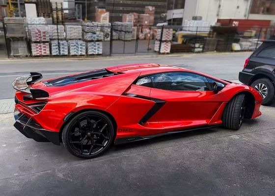 Revuelto Lamborghini Body Kit สไตล์ DMC สีแดง สอยเลอร์ปีกใยคาร์บอน