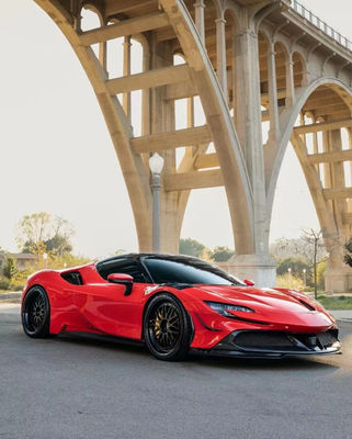 สําหรับ Ferrari SF90 คาร์บอน ไฟเบอร์ คอร์ดี้ คิต SF90 อัพเกรด RYFT Style Jump Down Front Lip Diffuser Spoiler คอร์ดี้ คิต