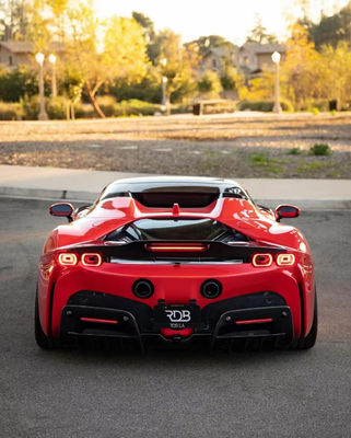 สําหรับ Ferrari SF90 คาร์บอน ไฟเบอร์ คอร์ดี้ คิต SF90 อัพเกรด RYFT Style Jump Down Front Lip Diffuser Spoiler คอร์ดี้ คิต