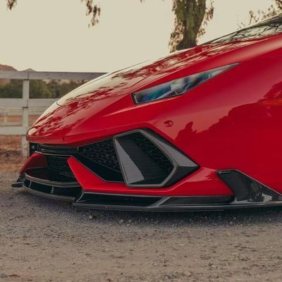 เปลี่ยน Lamborghini Universal Wide Body Kits LP610 Huracan Evo Body Kit ช่องรับอากาศฝีปากด้านหน้า