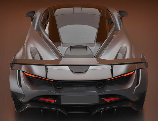 ไฟเบอร์คาร์บอนแห้งสําหรับ McLaren 720s ไฟเบอร์คาร์บอนสโปเลอร์ 720s ปีกสโปเลอร์ไฟเบอร์คาร์บอนแบบ PD ที่ปรับปรุง