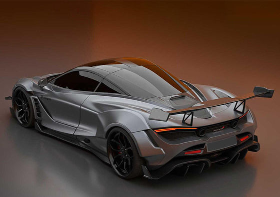 ไฟเบอร์คาร์บอนแห้งสําหรับ McLaren 720s ไฟเบอร์คาร์บอนสโปเลอร์ 720s ปีกสโปเลอร์ไฟเบอร์คาร์บอนแบบ PD ที่ปรับปรุง