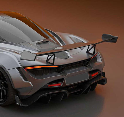 ไฟเบอร์คาร์บอนแห้งสําหรับ McLaren 720s ไฟเบอร์คาร์บอนสโปเลอร์ 720s ปีกสโปเลอร์ไฟเบอร์คาร์บอนแบบ PD ที่ปรับปรุง
