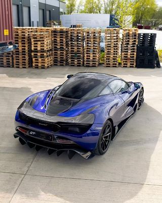 Blue 720s Wide Body Kit แม็คแอลเรน คาร์บอน ไฟเบอร์ ฟอร์น ลิป ดีฟิวเซอร์ สปอยเลอร์ คิต