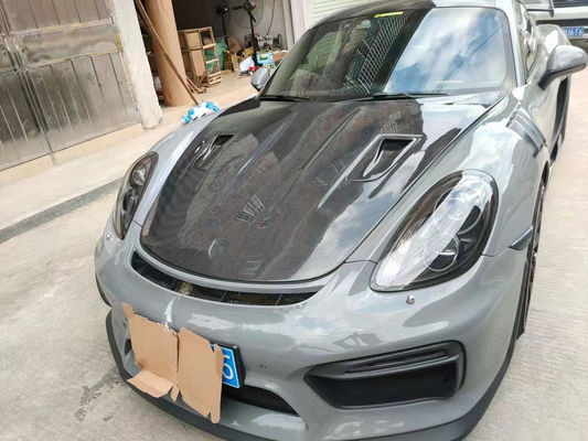 ผลิตภัณฑ์ใยคาร์บอนสําหรับ Porsche 981 Boxster ใยคาร์บอน โฮด 981 ใยคาร์บอน หมวกปิดประตูเครื่อง 2013-2015