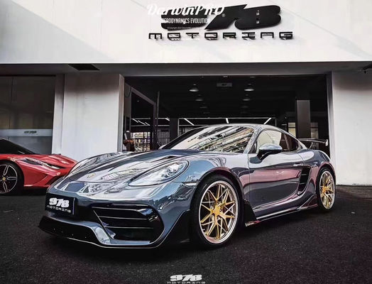 ผลิตภัณฑ์ใหม่สําหรับ Porsche 718 Boxster Body Kit 718 ปรับปรุงแบบ PD หน้าและหลัง Bumper Tuyere Spoilers