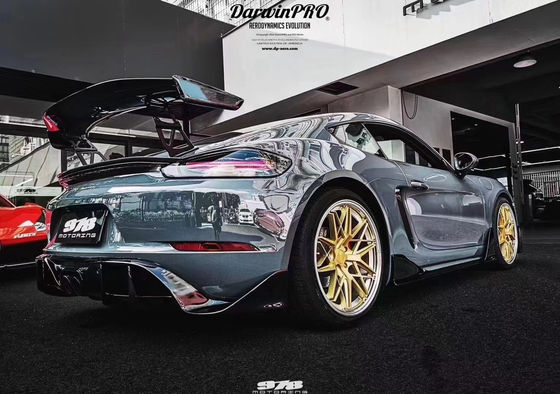 ผลิตภัณฑ์ใหม่สําหรับ Porsche 718 Boxster Body Kit 718 ปรับปรุงแบบ PD หน้าและหลัง Bumper Tuyere Spoilers