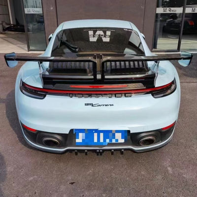 สปอยเลอร์ไฟเบอร์คาร์บอนคุณภาพสูง สปอยเลอร์ไฟเบอร์คาร์บอนสําหรับ Porsche 911 992 992 สําหรับ TechArt Style