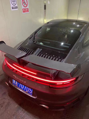 สปอยเลอร์ไฟเบอร์คาร์บอนคุณภาพสูง สปอยเลอร์ไฟเบอร์คาร์บอนสําหรับ Porsche 911 992 992 สําหรับ TechArt Style
