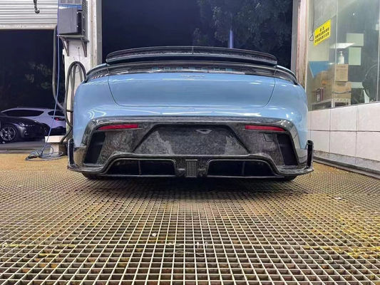 สิ้นส่วนรถยนต์สําหรับ Porsche Taycan คาร์บอน ไฟเบอร์ คอร์ดี้คิต Taycan อัพเกรด MSY สไตล์หน้าเปลือก Diffuser Spoiler คอร์ดี้คิต
