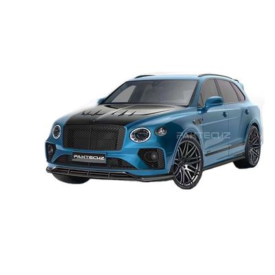 ออโต้สีน้ําเงิน Bentley Bentayga คอร์ดี้คิท Widebody คาร์บอนไฟเบอร์หน้าลิป Diffuser Wing Hood