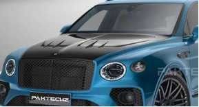 ออโต้สีน้ําเงิน Bentley Bentayga คอร์ดี้คิท Widebody คาร์บอนไฟเบอร์หน้าลิป Diffuser Wing Hood