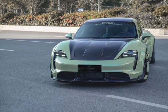 ผลิตภัณฑ์ใหม่สําหรับ Porsche Taycan คาร์บอนไฟเบอร์ คอร์ดี้คิต Taycan Wide Bodyki หน้าเปลือกด้านข้างกระโปรงสปอยเลอร์