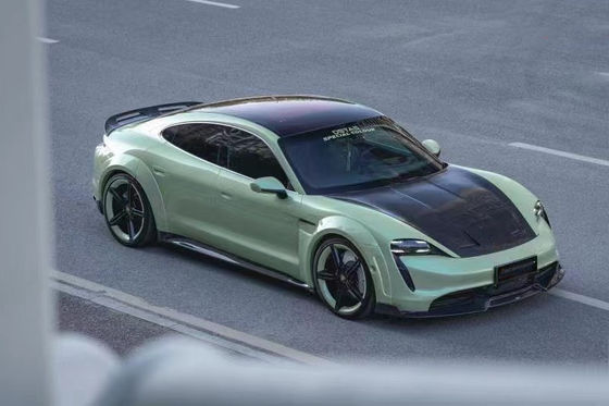 ผลิตภัณฑ์ใหม่สําหรับ Porsche Taycan คาร์บอนไฟเบอร์ คอร์ดี้คิต Taycan Wide Bodyki หน้าเปลือกด้านข้างกระโปรงสปอยเลอร์