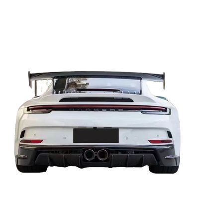 สปอยเลอร์ไฟเบอร์คาร์บอนสําหรับ Porsche 911 992 วัสดุไฟเบอร์คาร์บอน 911 992 สปอยเลอร์หลังแบบ GT3 ที่ปรับปรุง