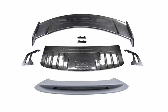 สปอยเลอร์ไฟเบอร์คาร์บอนสําหรับ Porsche 911 992 วัสดุไฟเบอร์คาร์บอน 911 992 สปอยเลอร์หลังแบบ GT3 ที่ปรับปรุง
