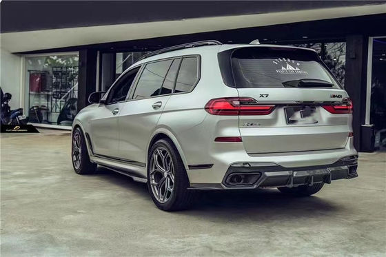 สิ้นส่วนรถยนต์สําหรับ BMW X7 คาร์บอนไฟเบอร์ คอร์ดี้คิต X7 ปรับปรุงแบบ FD คาร์บอนไฟเบอร์ หน้าเปลือก Diffuser Spoiler Top Wing คอร์ดี้คิต