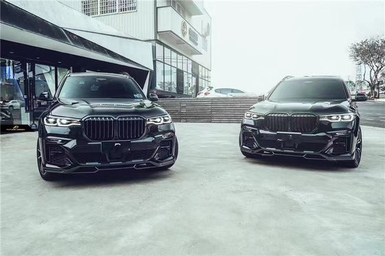 สิ้นส่วนรถยนต์สําหรับ BMW X7 คาร์บอนไฟเบอร์ คอร์ดี้คิต X7 ปรับปรุงแบบ FD คาร์บอนไฟเบอร์ หน้าเปลือก Diffuser Spoiler Top Wing คอร์ดี้คิต