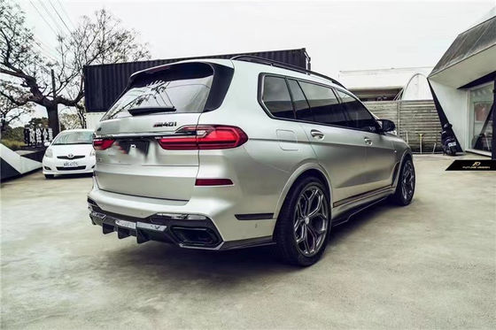 สิ้นส่วนรถยนต์สําหรับ BMW X7 คาร์บอนไฟเบอร์ คอร์ดี้คิต X7 ปรับปรุงแบบ FD คาร์บอนไฟเบอร์ หน้าเปลือก Diffuser Spoiler Top Wing คอร์ดี้คิต