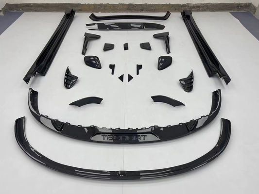 สําหรับ Porsche Taycan คาร์บอน ไฟเบอร์ คอร์ดี้คิต Taycan Upgrade Tech Style คาร์บอน ไฟเบอร์หน้าลิป ดิฟฟิวเซอร์ สโพเลอร์ข้างกระโปรงคอร์ดี้คิต