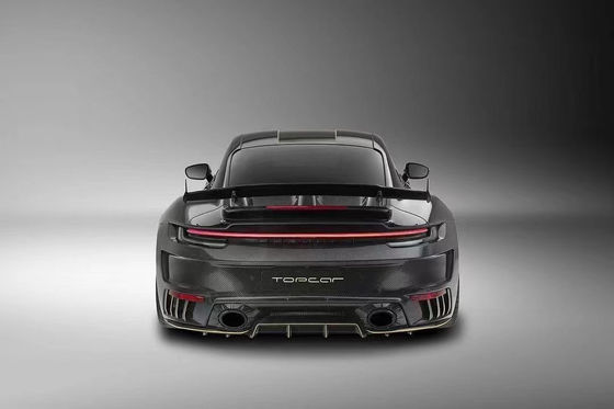 อะไหล่รถยนต์สําหรับ Porsche 911 992 คอร์ดี้คิต วัสดุใยคาร์บอนแห้ง 911 992 ปรับปรุง TOPCAR Style คอร์ดี้คิต สปอยเลอร์