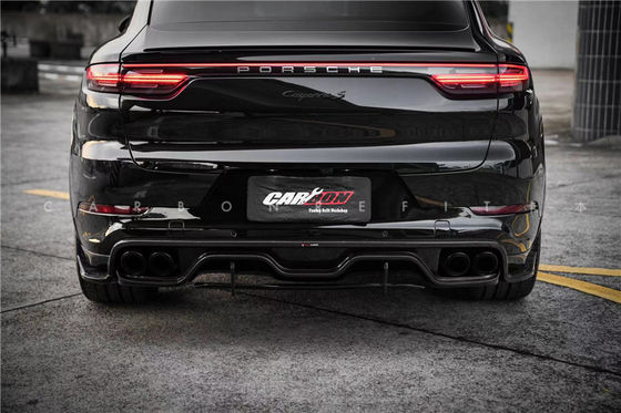 สิ้นส่วนรถยนต์สําหรับ Porsche Cayenne Fiber Body Kit Cayenne Carbon Fiber Front Spreader สปอยเลอร์