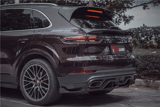 สิ้นส่วนรถยนต์สําหรับ Porsche Cayenne Fiber Body Kit Cayenne Carbon Fiber Front Spreader สปอยเลอร์