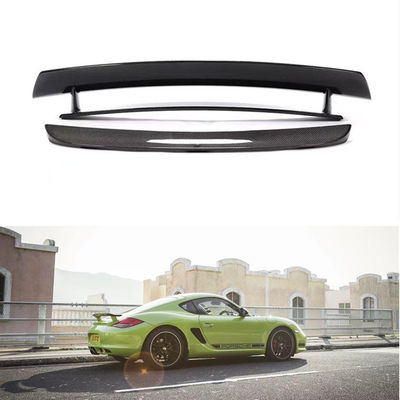 ส่วนยนต์สําหรับ Porsche 987 สปอยเลอร์ไฟเบอร์คาร์บอน 987 อัพเกรด Cayman R Style Tail Spoiler 987 ชุดร่างกาย