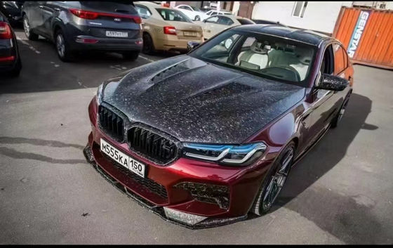 สําหรับ BMW ซีรีย์ 5 G30 G38 F90 ผ้าคลุมเครื่องยนต์ใยคาร์บอน G30 G38 F90 ผ้าคลุมประตูเครื่องยนต์ใยคาร์บอนแห้ง