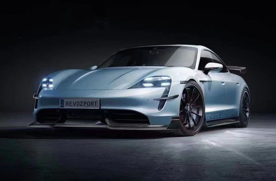 สิ้นส่วนรถยนต์สําหรับ Porsche Taycan คาร์บอน ไฟเบอร์ คอร์ดี้คิต TAYCAN อัพเกรด REVOZPORT สไตล์หน้าเปลือก Diffuser Spoiler คอร์ดี้คิต