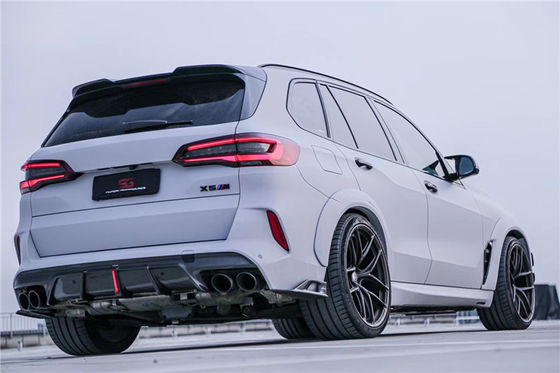 ชิ้นส่วนรถยนต์ ชุดร่างกายใยคาร์บอนสําหรับ BMW X5M X5M ชุดร่างกายใยคาร์บอน Hood X5M หน้าลูกบัว Diffuser Spoiler X5M Wide