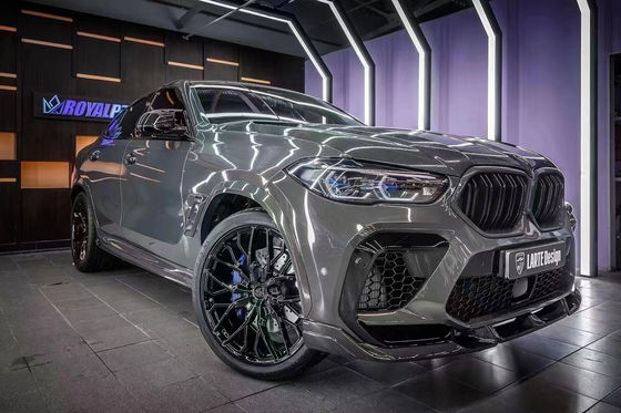 สิ้นส่วนรถยนต์สําหรับ BMW X6M F96 คาร์บอน ไฟเบอร์ คอร์ดี้คิต X6M F96 อัพเกรด LARTE สไตล์การออกแบบหน้า