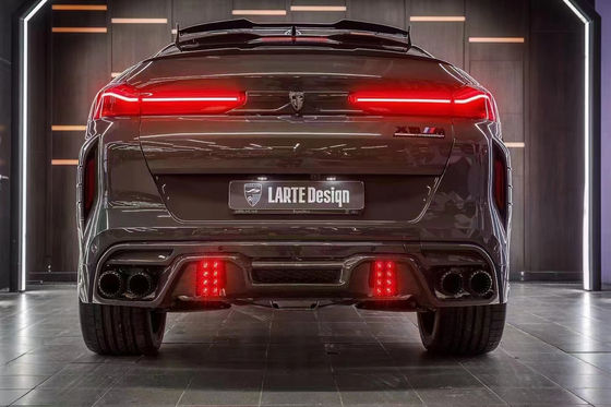 สิ้นส่วนรถยนต์สําหรับ BMW X6M F96 คาร์บอน ไฟเบอร์ คอร์ดี้คิต X6M F96 อัพเกรด LARTE สไตล์การออกแบบหน้า