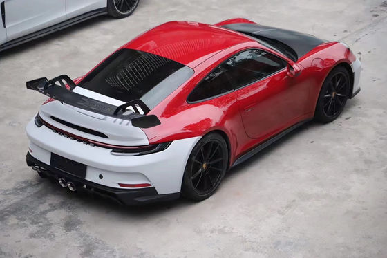 PP พลาสติก วัสดุคอร์ดี้คิต สําหรับ Porsche911 992 992 อัพเกรด GT3 สไตล์หน้าและหลัง แบมเปอร์ข้างกระโปรง Spoiler Hood คอร์ดี้คิต