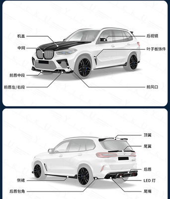 สิ้นส่วนรถยนต์สําหรับ BMW X5M F95 คาร์บอน ไฟเบอร์ คอร์ดี้คิต X5M F95 อัพเกรด LD-style หน้าเปลือก Diffuser Spoiler คอร์ดี้คิต